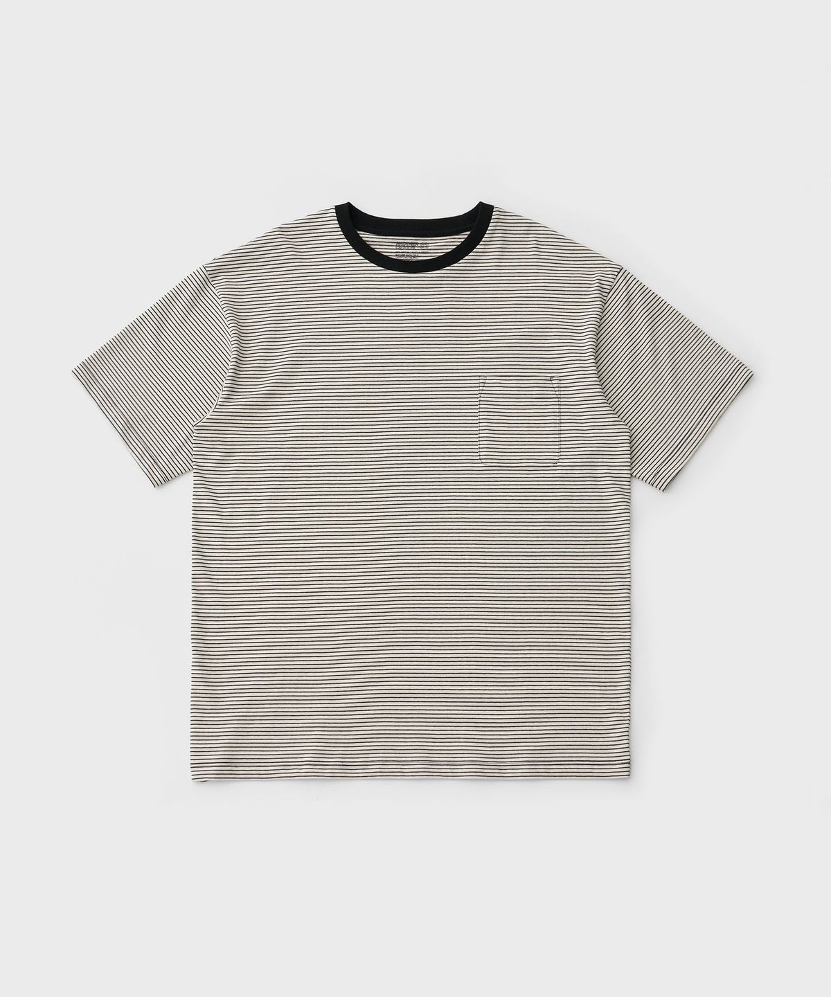 어나더 오피스(ANOTHER OFFICE) Basis Border Pocket Tee (Off White)