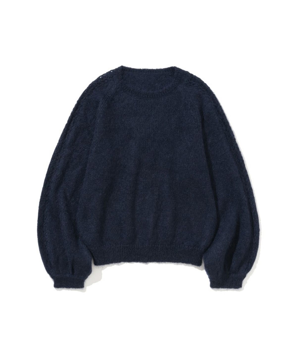 에르에르(ERER) Balloon Sleeve Scallop Knit Navy