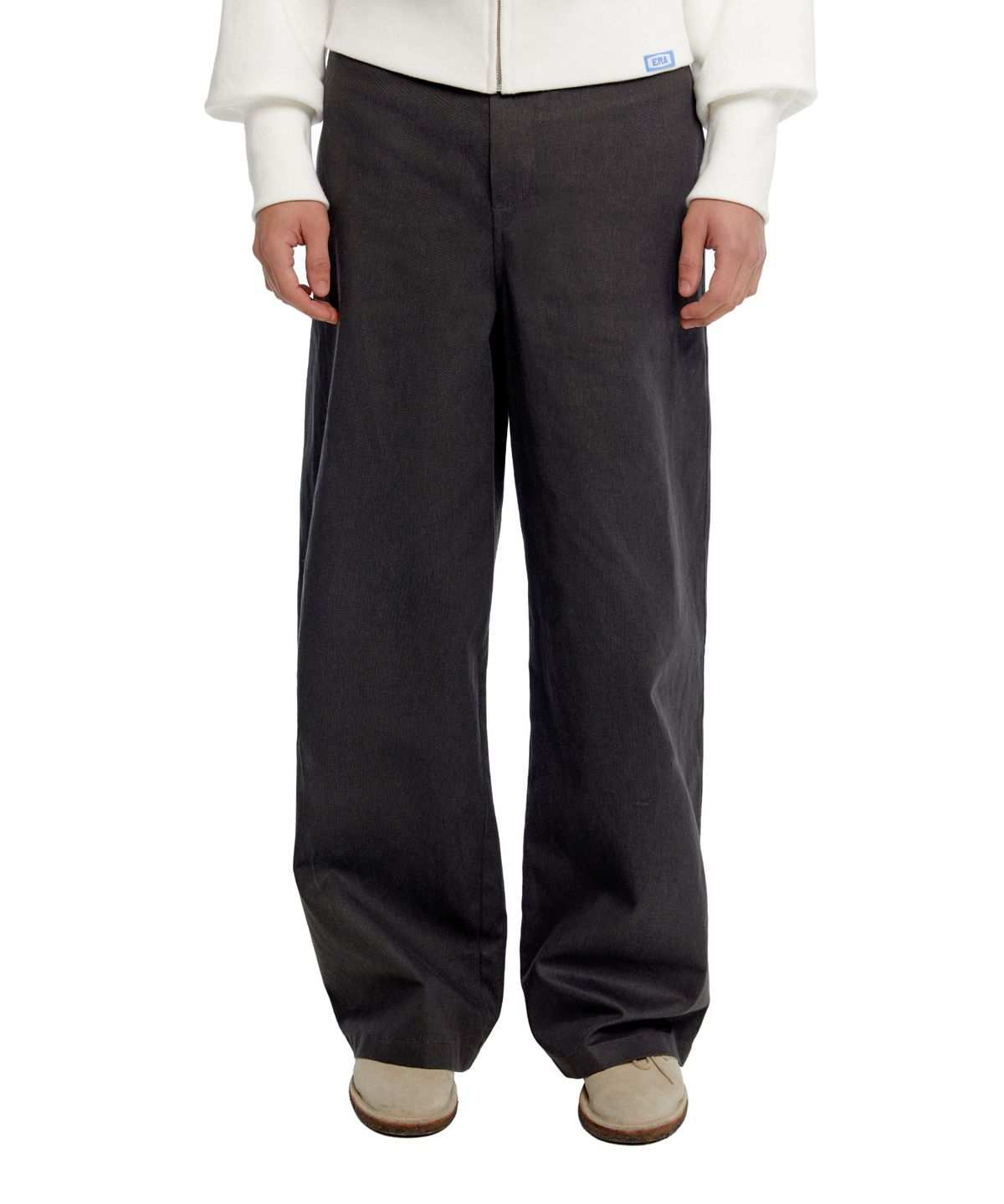 이알에이(ERA) MEN CLASSIC WIDE - FIT DRAWSTRING PANTS - GRAY