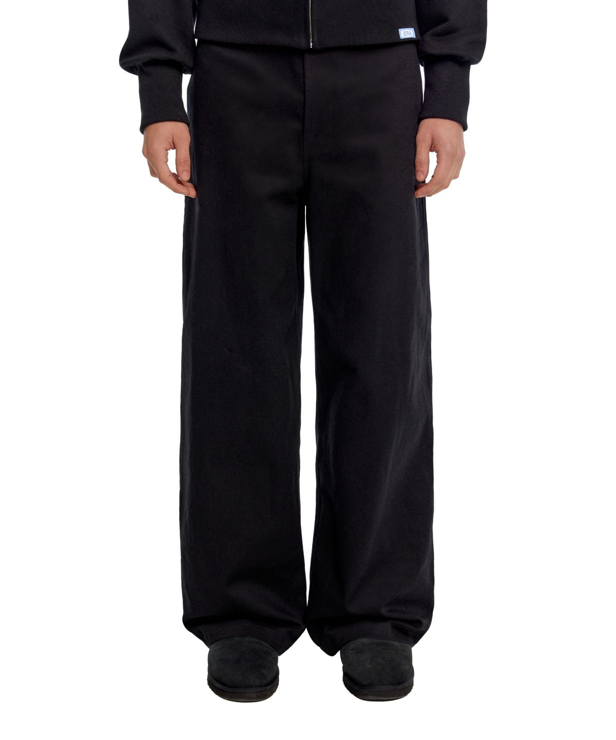 이알에이(ERA) MEN CLASSIC WIDE - FIT DRAWSTRING PANTS - BLACK