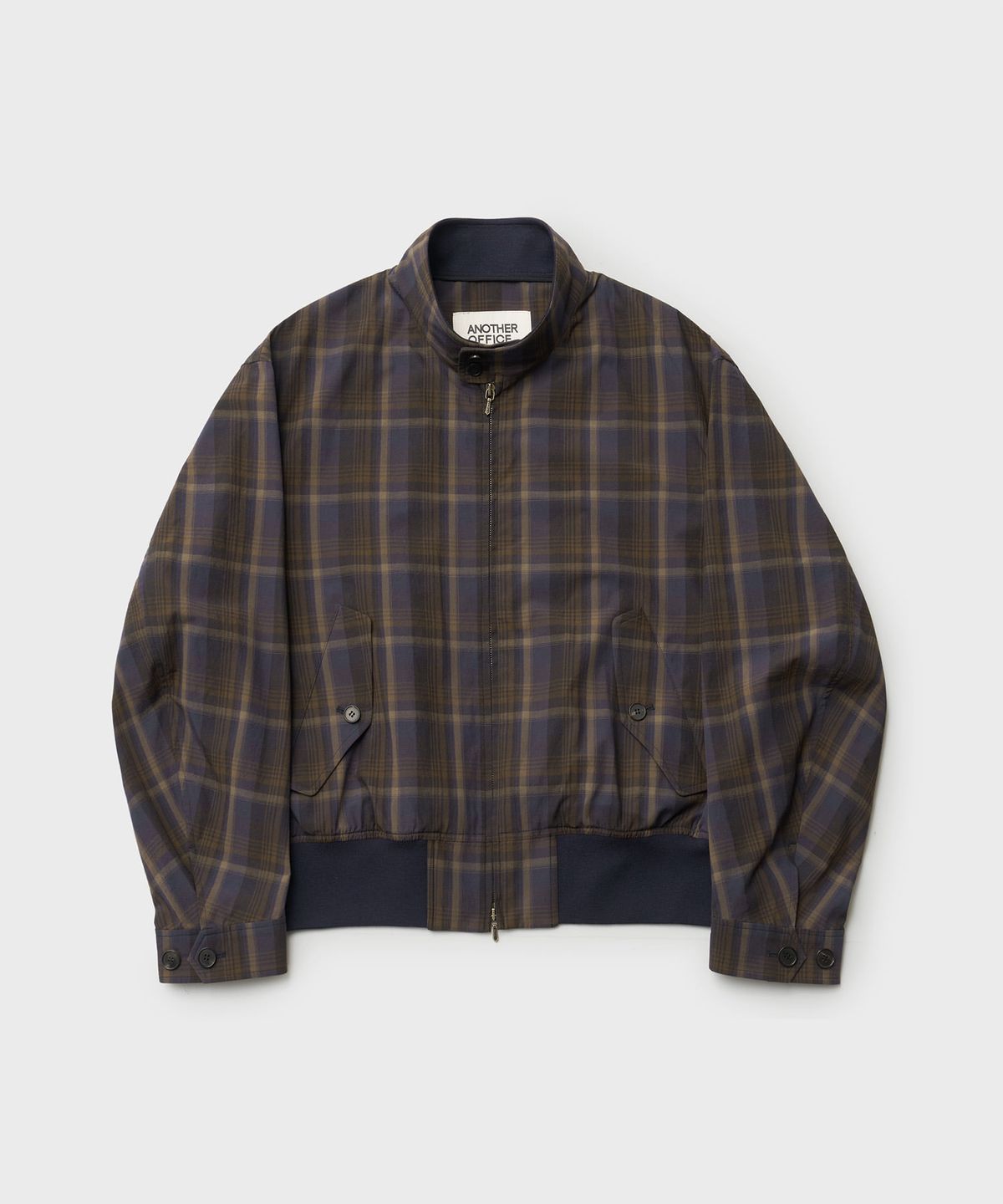 어나더 오피스(ANOTHER OFFICE) Huge Harrington Jacket (Old Violet-Check)
