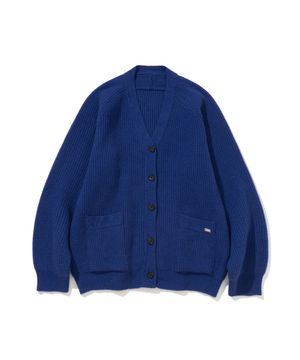 [UN] Wool Knit Club Cardigan Blue