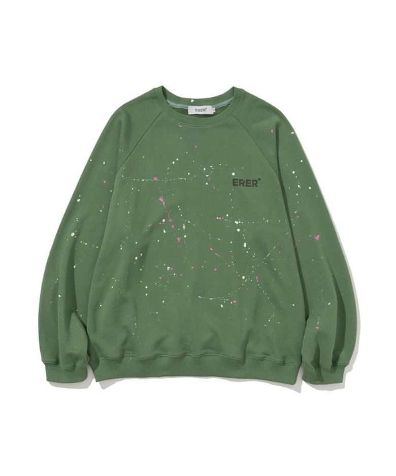 [UN] Painting Brushstroke Sweatshirt Khaki