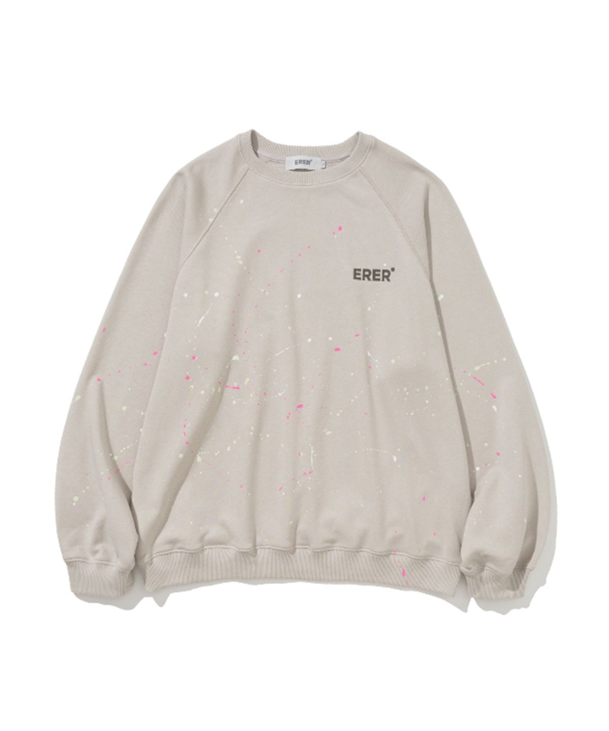 에르에르(ERER) [UN] Painting Brushstroke Sweatshirt Beige