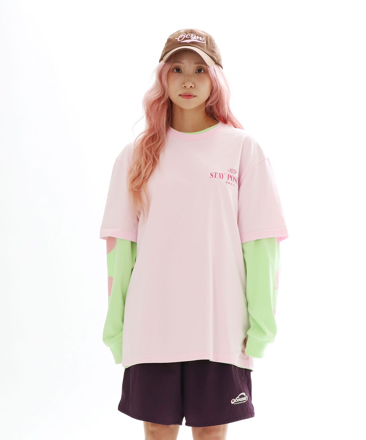 오브콜스와이낫(OFCOURSEWHYNOT) Yes Yes t-shirt_Pink