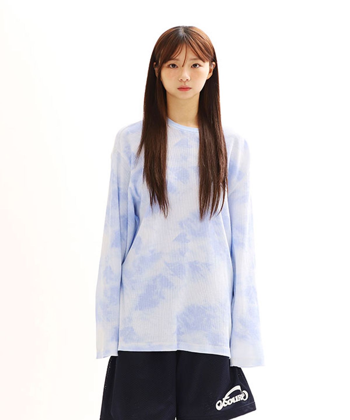 오브콜스와이낫(OFCOURSEWHYNOT) Colorful dream L/S t-shirt_Blue