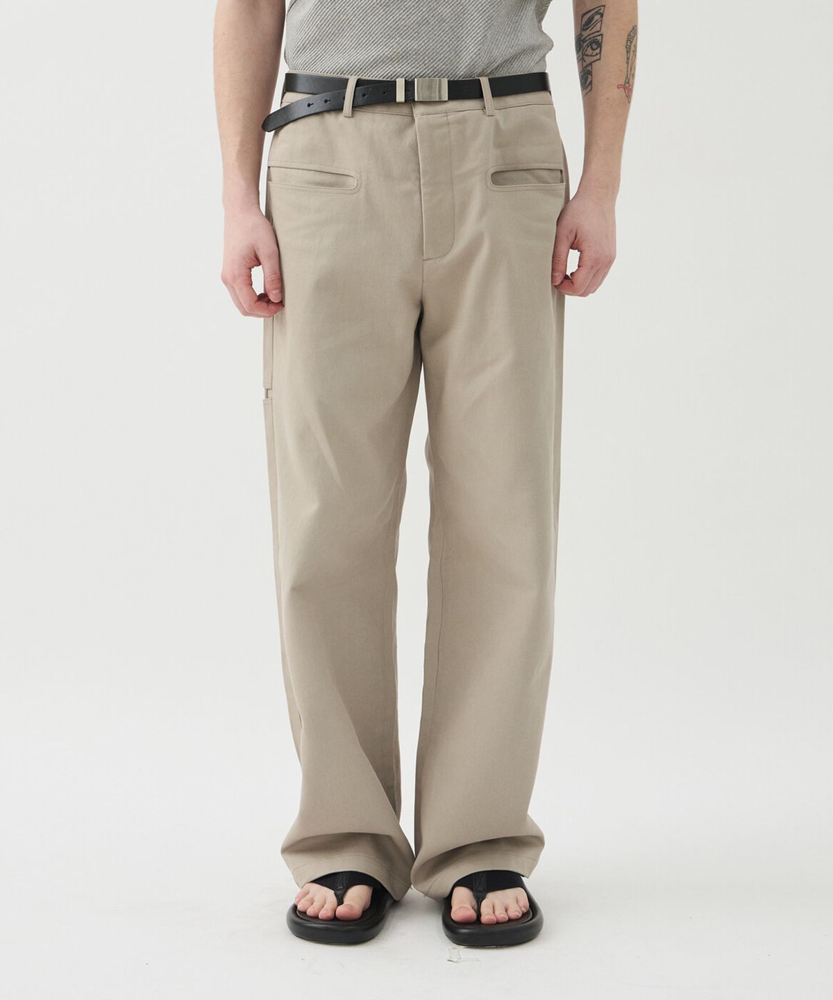 윈더(WINDER) ELLIPSE WORK TROUSERS - TAUPE BEIGE