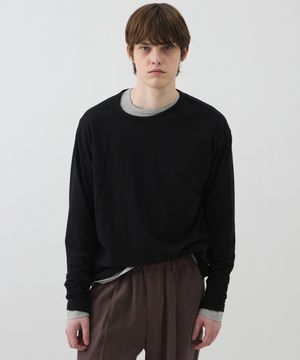 UNBALANCED NECK TOP - BLACK