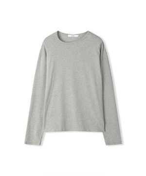UNBALANCED NECK TOP - MELANGE GREY