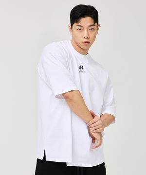 심볼 오버핏 숏슬리브 2컬러