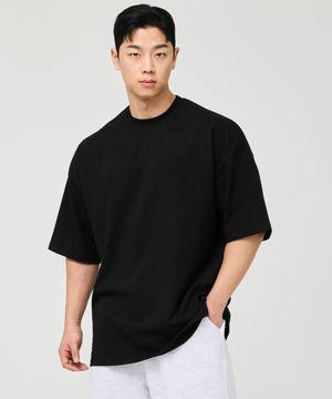 무지 오버핏 숏슬리브 2컬러