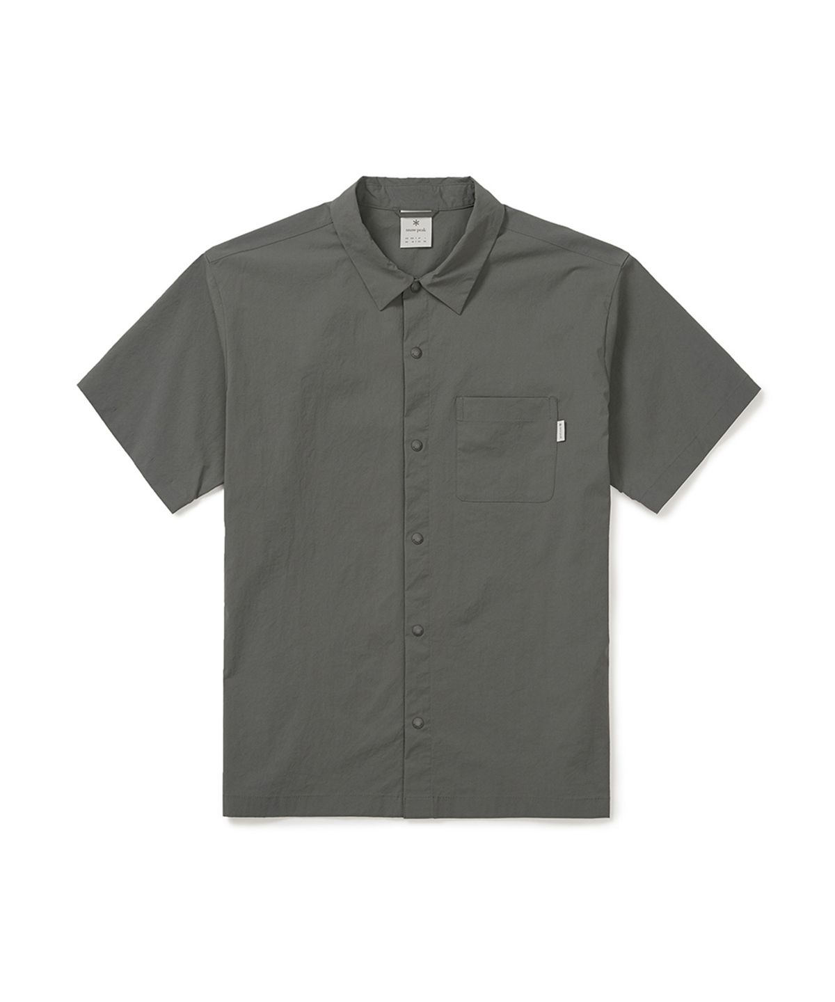 스노우피크 어패럴(SNOWPEAK APPAREL) 냉감 루트 반팔 셔츠 (S25MMRSH62) Dark Gray