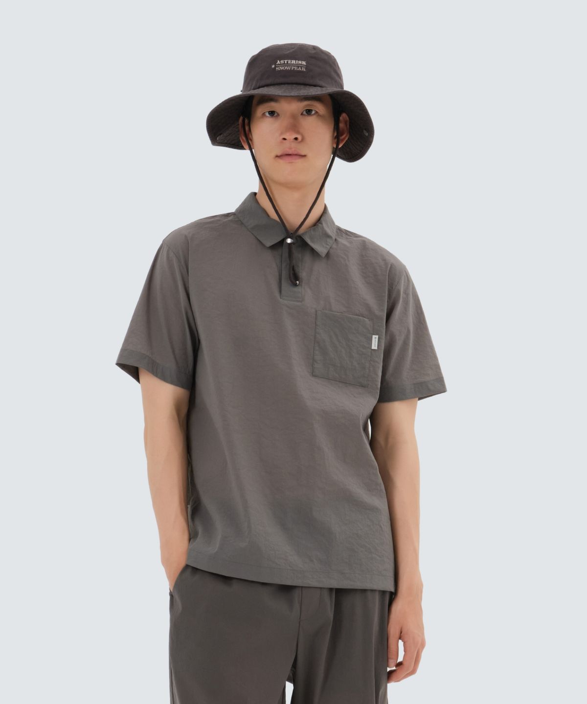 스노우피크 어패럴(SNOWPEAK APPAREL) 미닛 반팔 폴로 티셔츠 (S25MMFPS72) Dark Gray