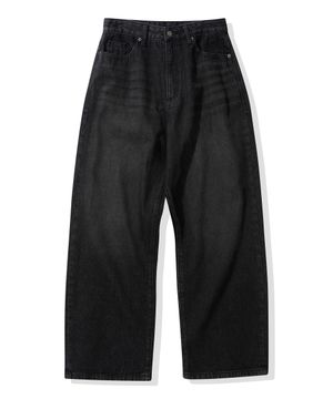 와이드 데님 팬츠_블랙