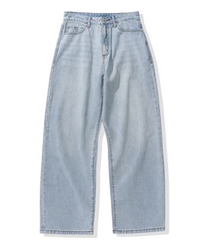 와이드 데님 팬츠_워시드블루