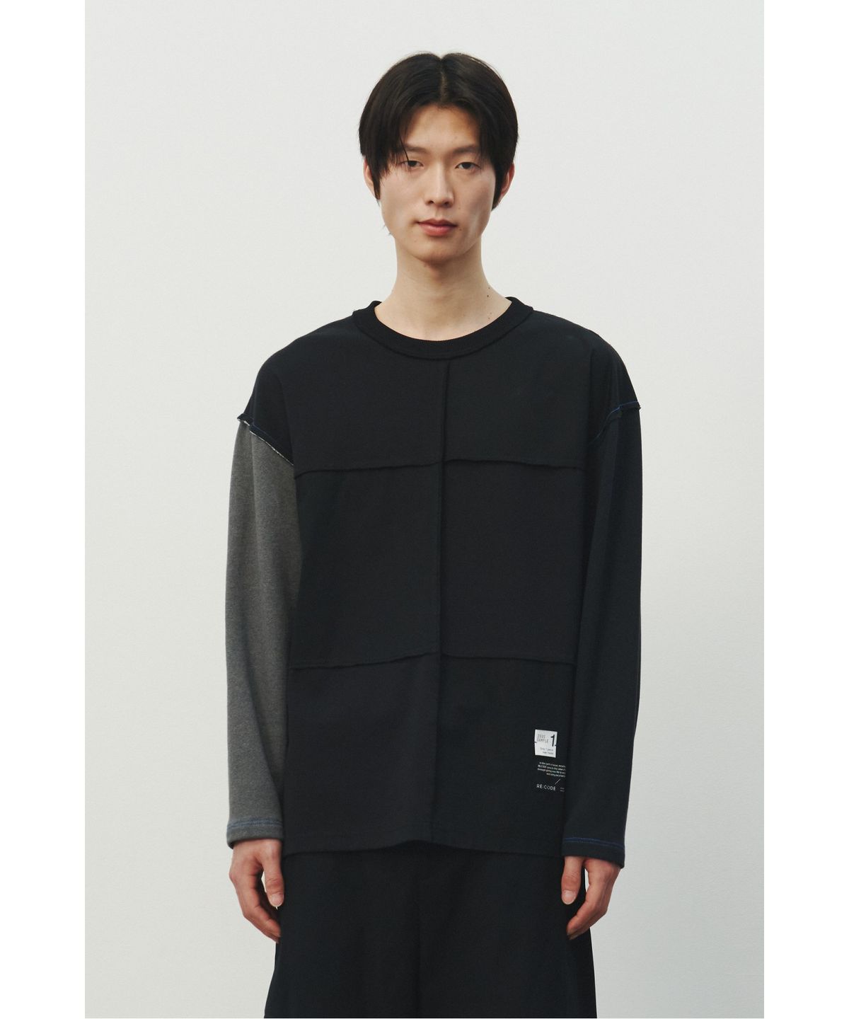 래코드(RECODE) Checkerboard Woven Top_RKTAS25614BKX