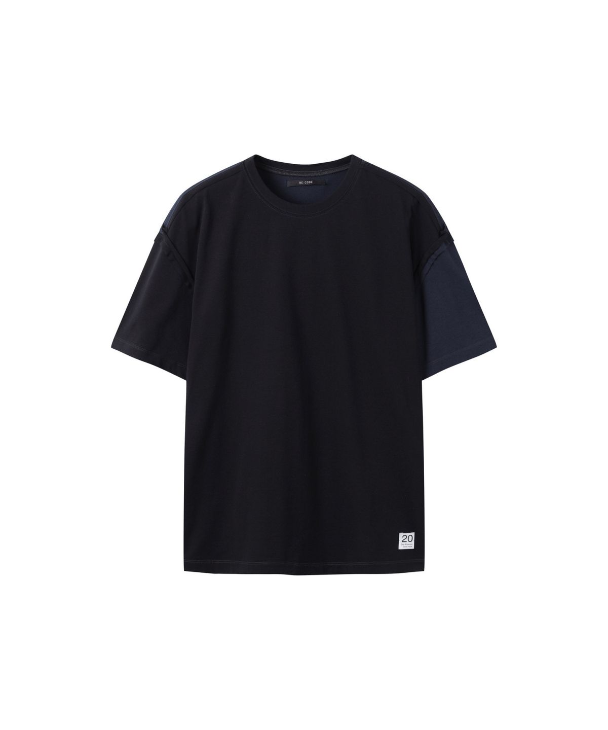 래코드(RECODE) Color Blocked T-shirt_RKTAM25619BKX