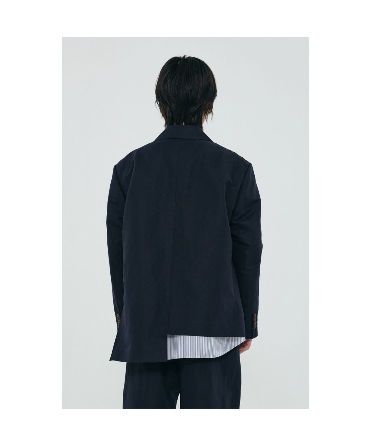래코드(RECODE) Linging Print Oversized Linen Jacket_RKJAS24607NYX