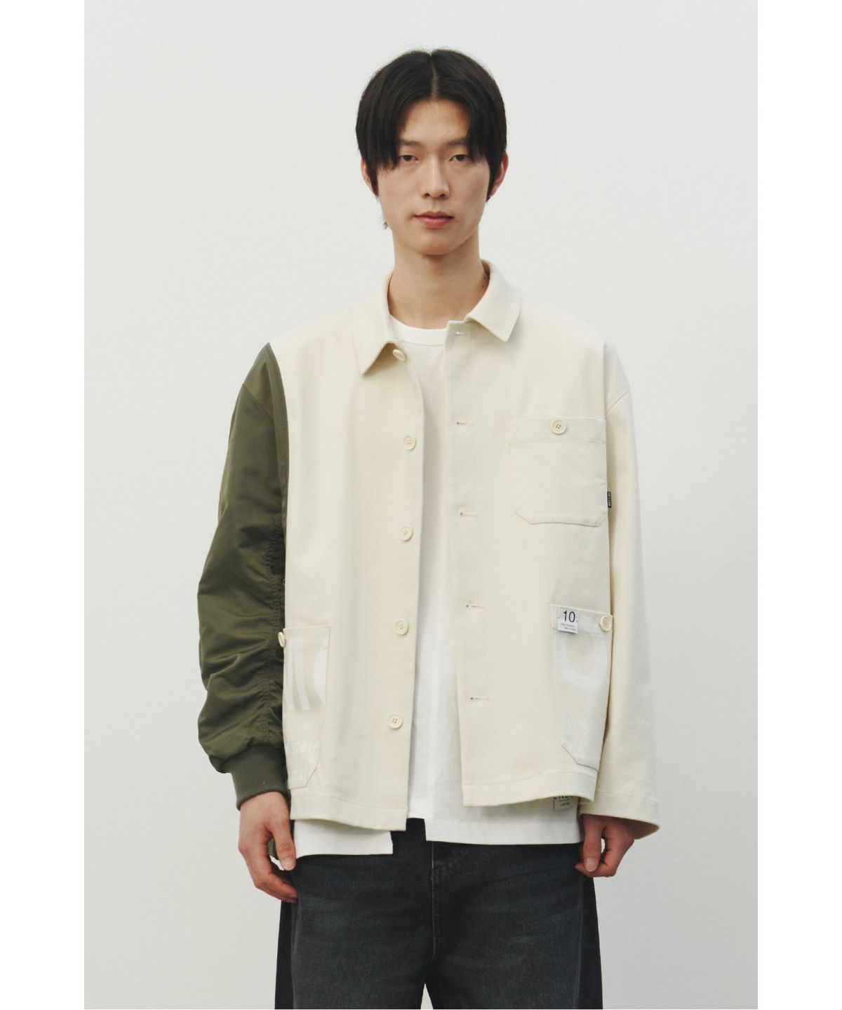 래코드(RECODE) Garment Patch Denim Jacket_RKJAS25607IVX