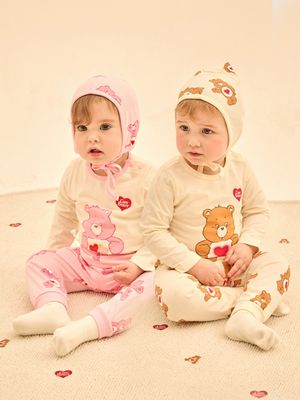 출산/백일/돌 오가닉선물3종세트(바디수트+올오버팬츠+모자)+선물쇼핑백