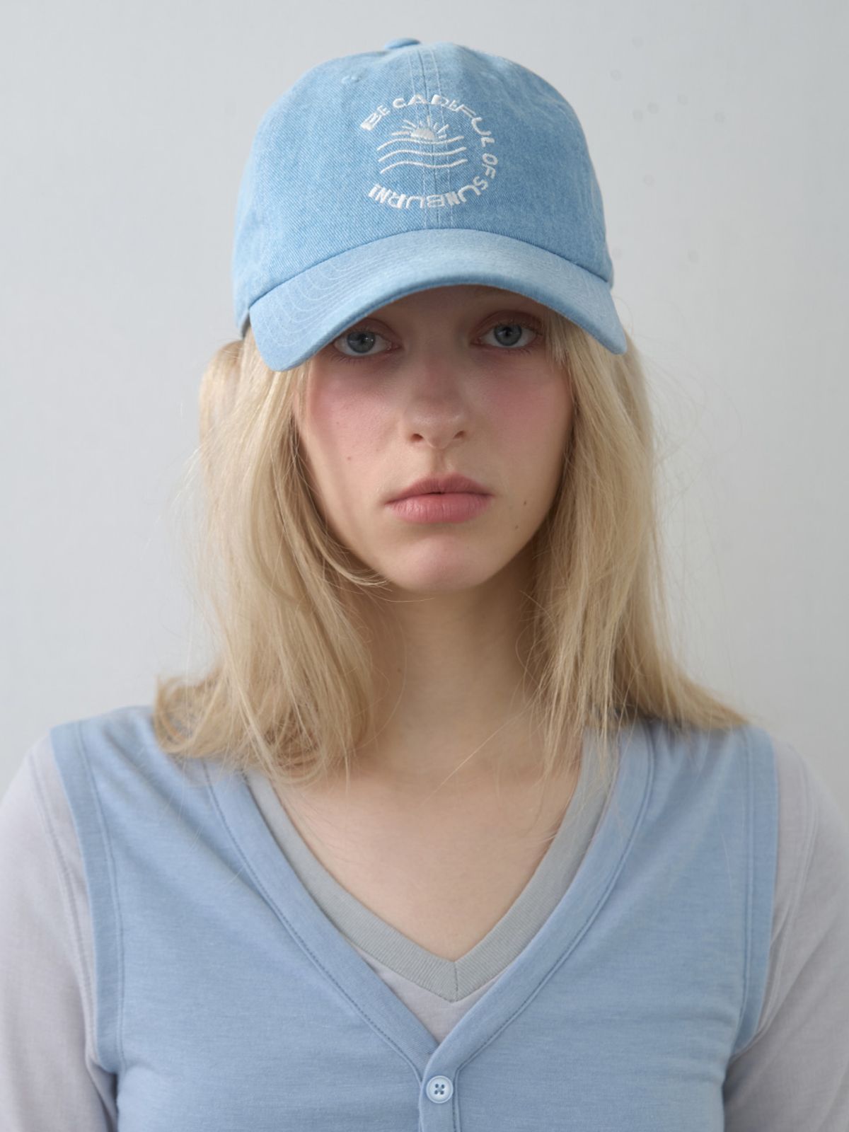 기준(KIJUN) Sunburn Cap UNISEX Sky Blue