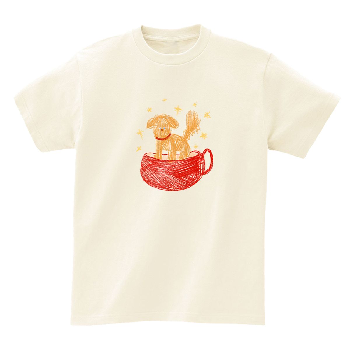 어썸어스(AWESOMEUS) Dog in a coffee cup T-SHIRTS_4COLOR