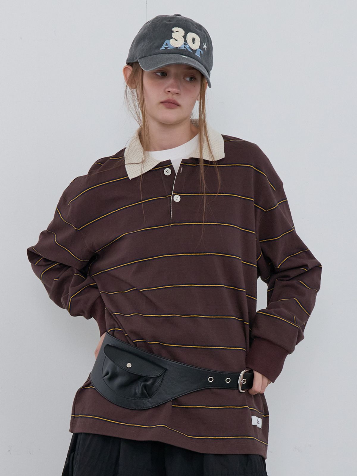 기준(KIJUN) Curve Belt Bag Black