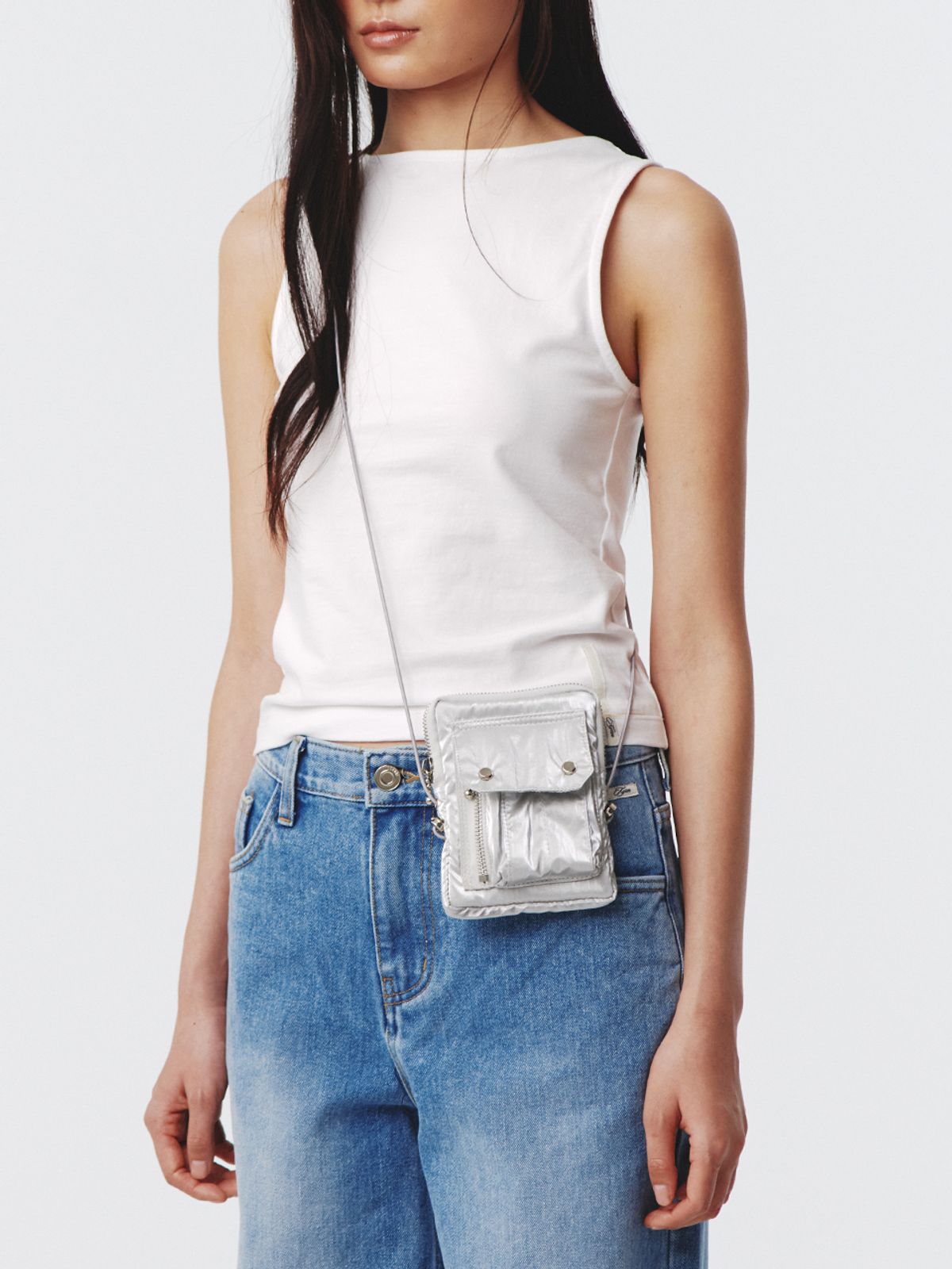 기준(KIJUN) Mini Bag Light Silver