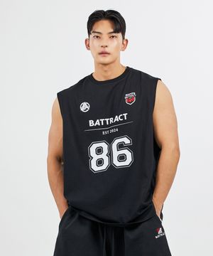 86 로고 민소매_블랙