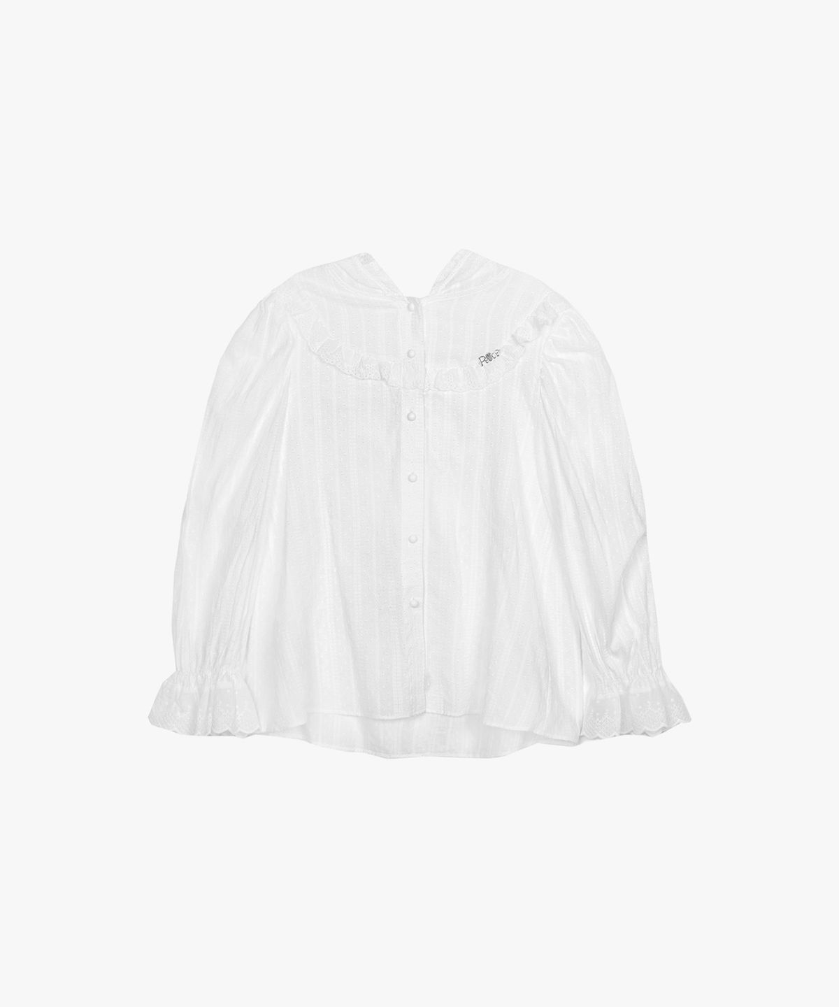 핑크파인애플(PINK PINEAPPLE) PETITE FRILL HOODIE BLOUSE_IVORY