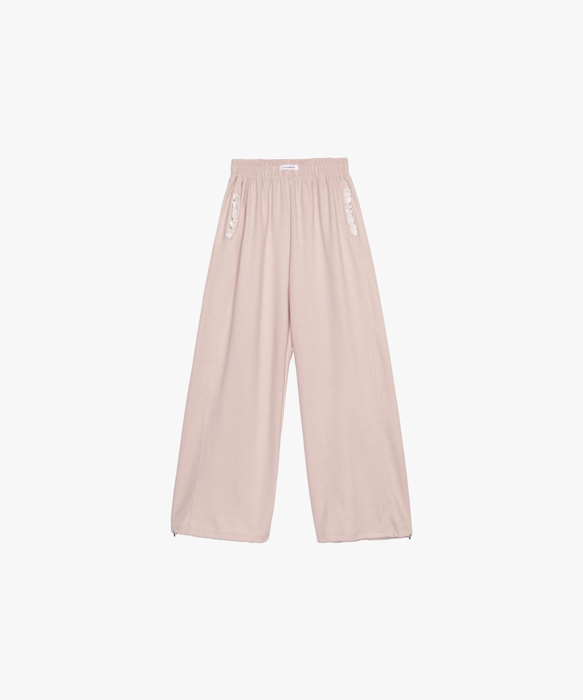핑크파인애플(PINK PINEAPPLE) LACE POCKET WIDE SWEATPANTS_PINK