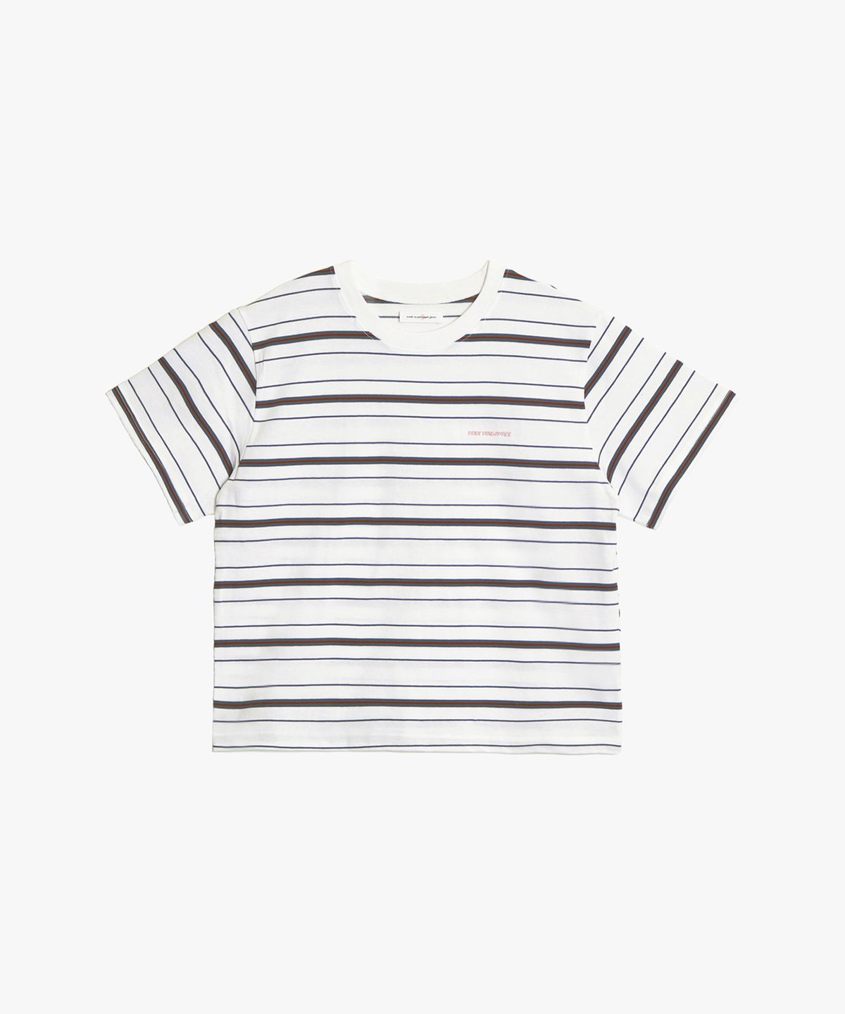 핑크파인애플(PINK PINEAPPLE) PPA MULTI-STRIPE T-SHIRT_WHITE