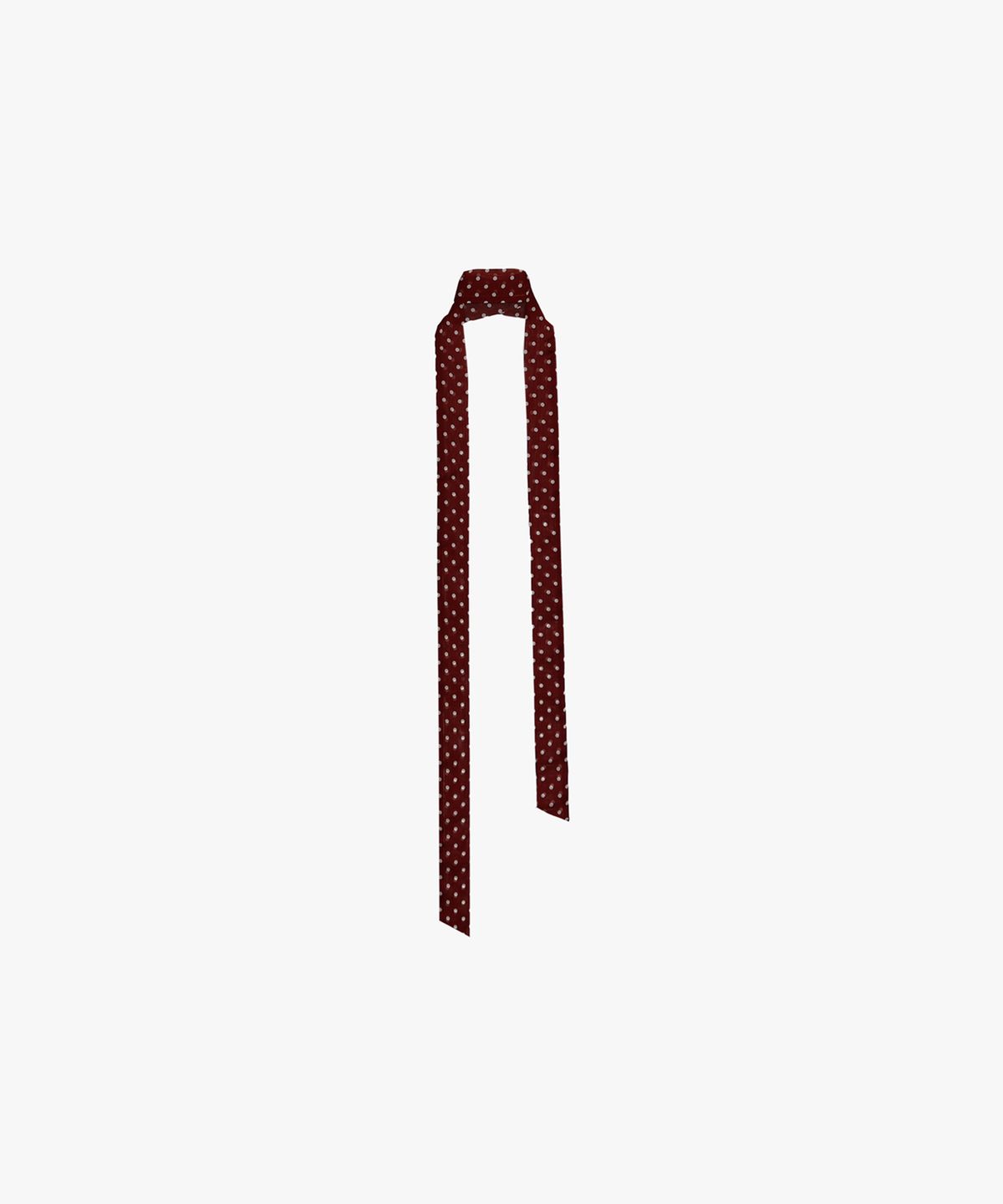 핑크파인애플(PINK PINEAPPLE) DOT CHIFFON LONG SCARF_BURGUNDY