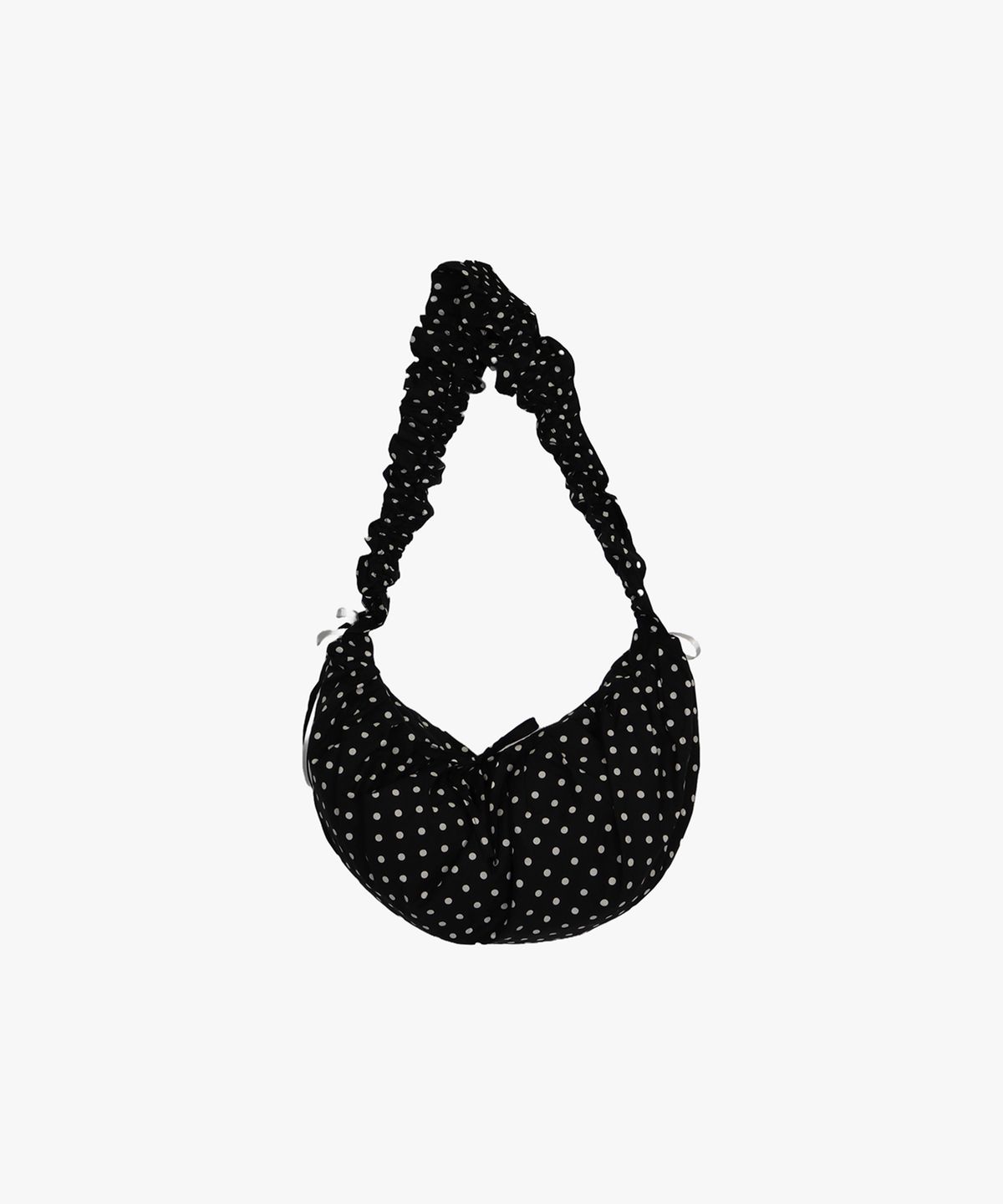 핑크파인애플(PINK PINEAPPLE) DOT SHIRRING SHOULDER BAG_BLACK