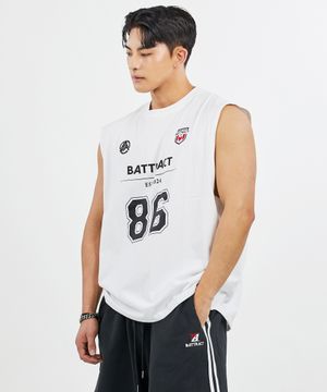 86 로고 민소매_화이트