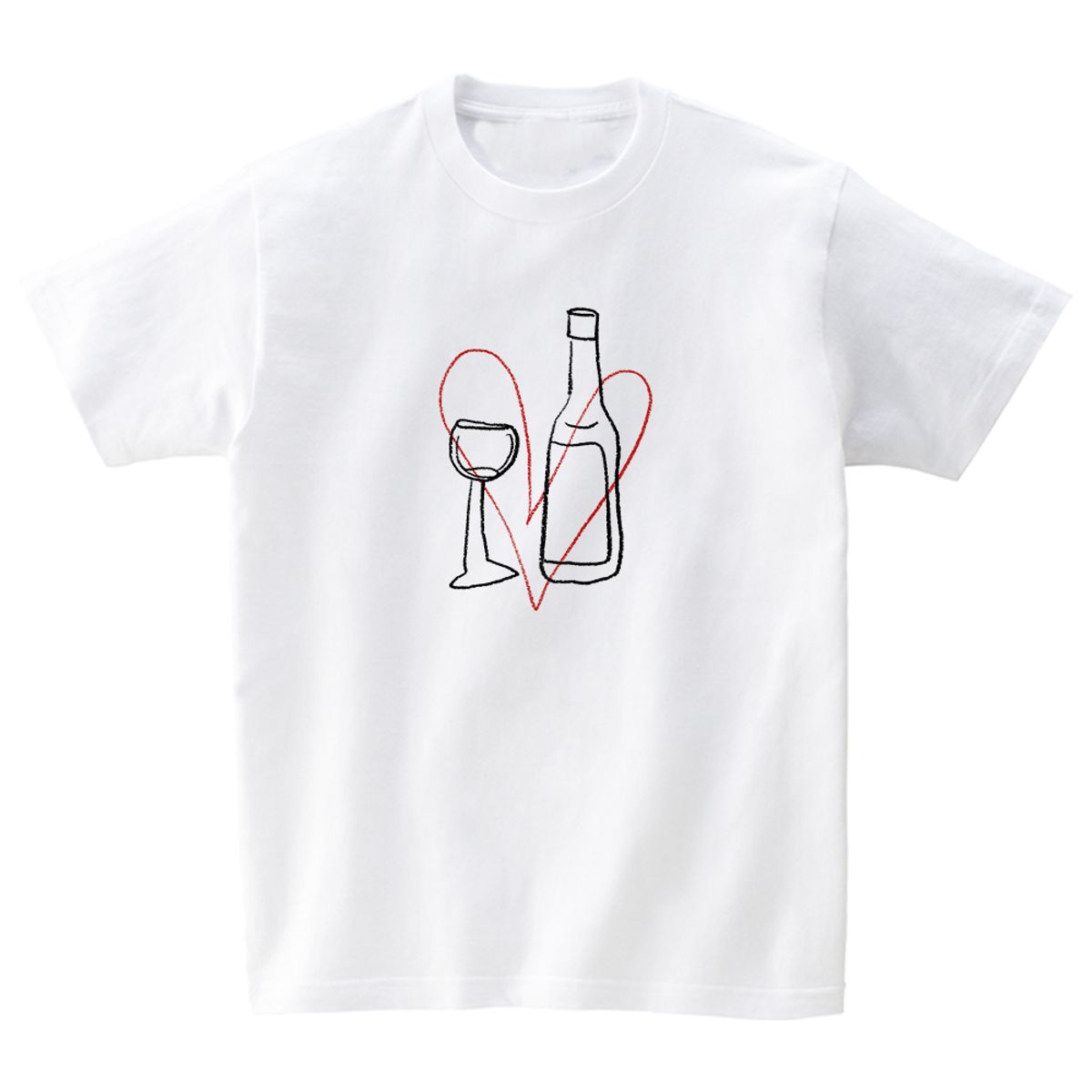 어썸어스(AWESOMEUS) Wine and heart T-SHIRTS_4COLOR