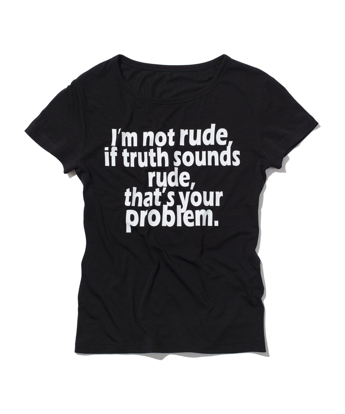 크루치(KRUCHI) RUDE Half Sleeve T-shirt (BLACK) WOMENS