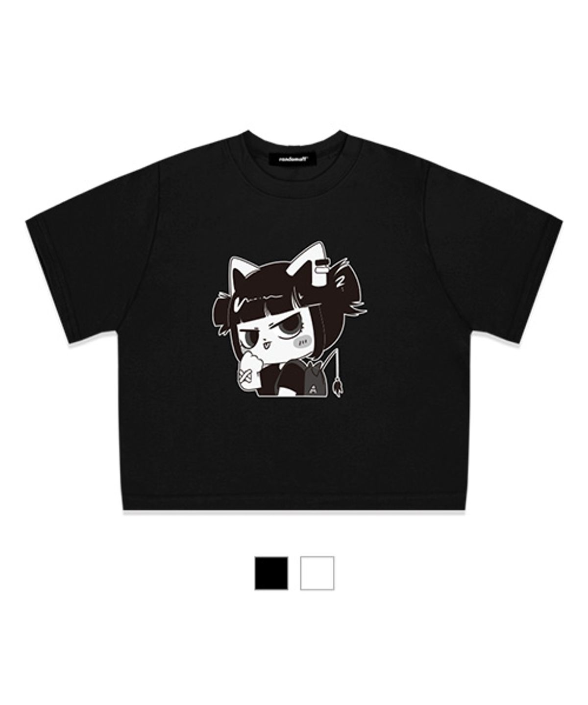 랜덤오프(RANDOMOFF) [ROF X CANNIZ] LITTLE RASCAL PEPPER CROP T-SHIRT (2color)