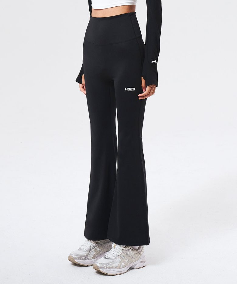 우먼스 펌 서포트 부츠컷 레깅스 (Black)