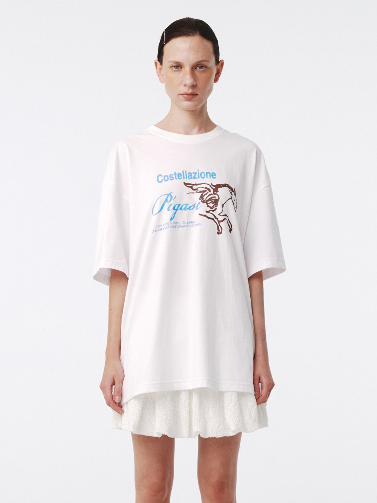 기준(KIJUN) Pegasus Oversized Tee UNISEX White