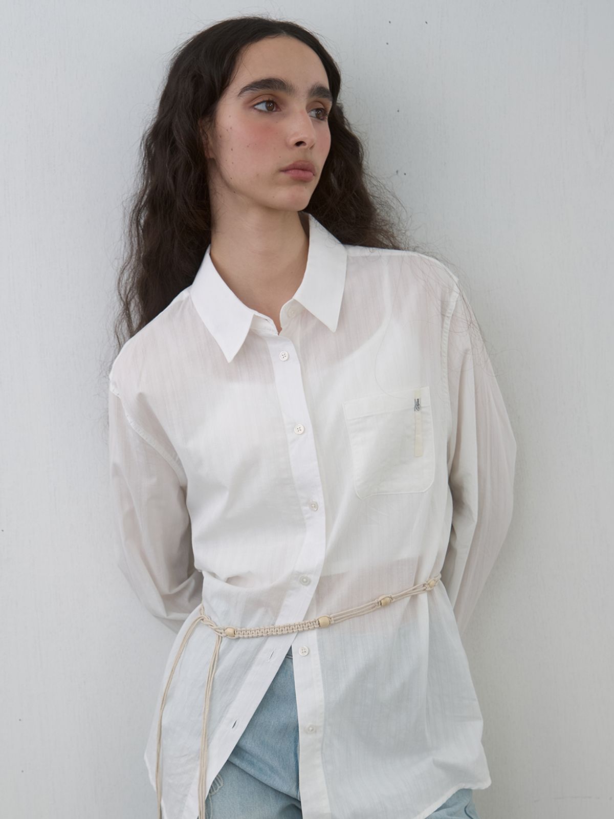 기준(KIJUN) Pure Essence Cotton Shirt Off-White