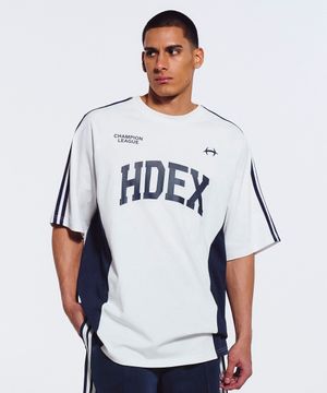 사이드 컬러 블럭 숏 슬리브 (White)