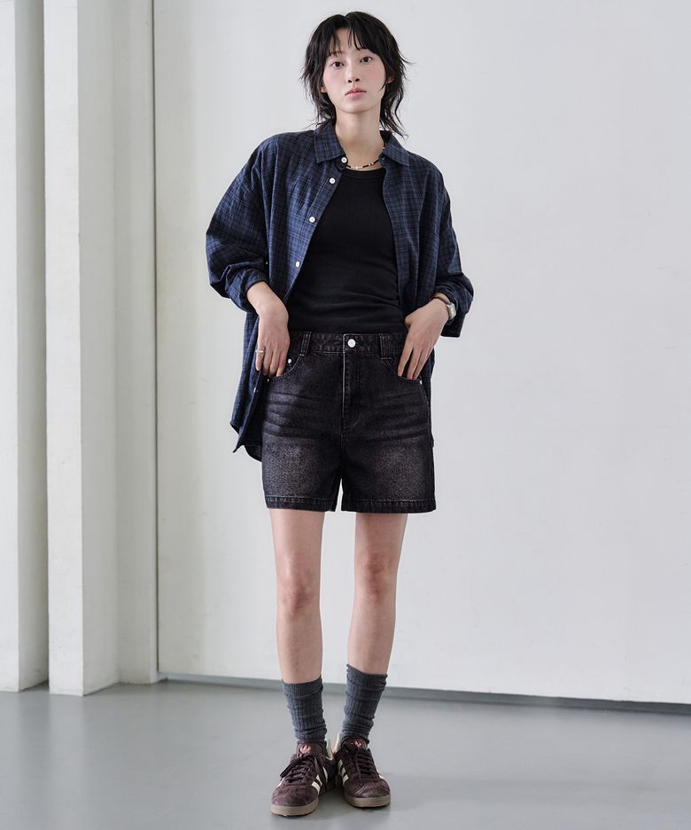 Signature Denim Shorts DCWPT007BlackPink