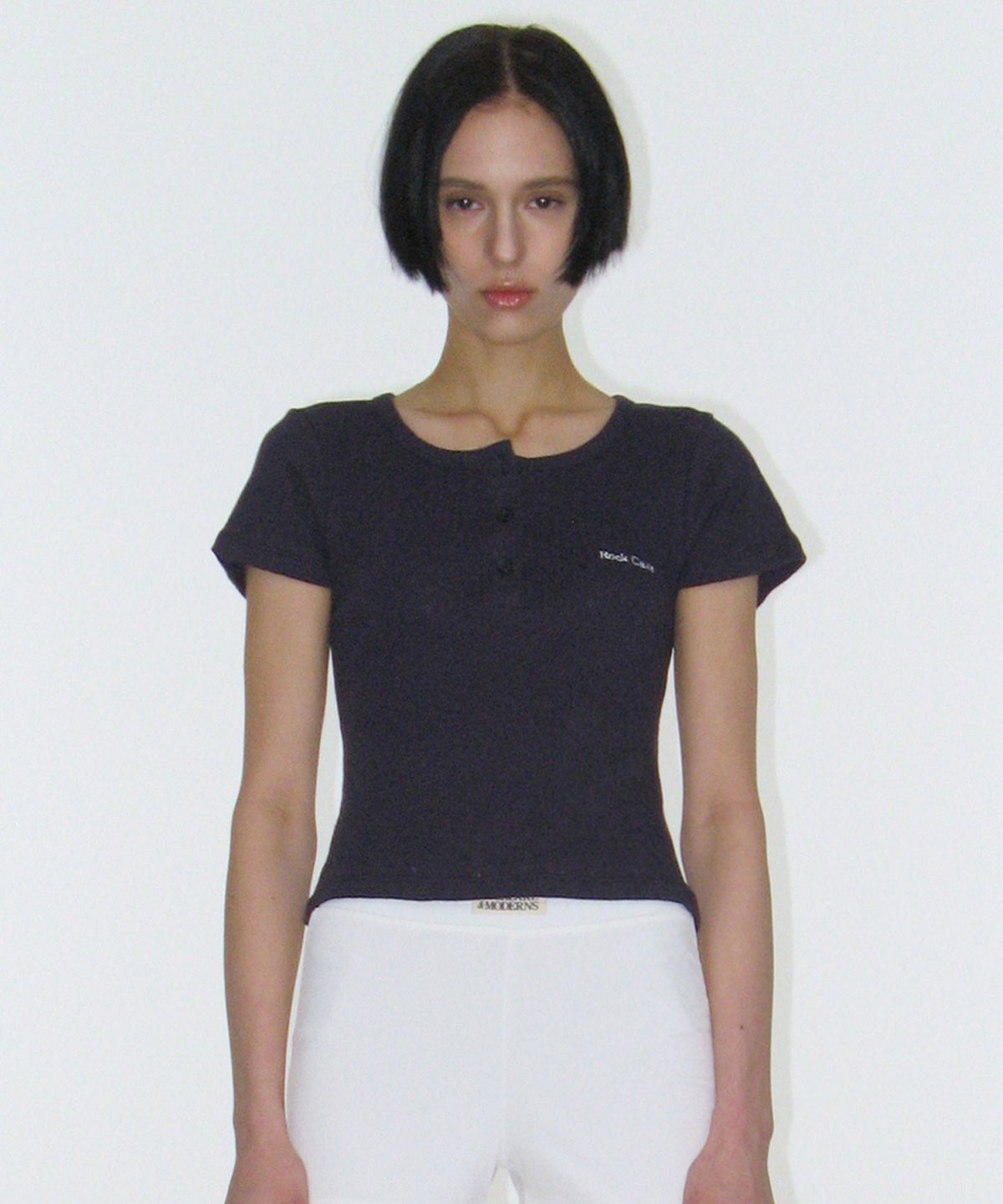 락케이크(ROCKCAKE) Soft Punching Button Top - Navy