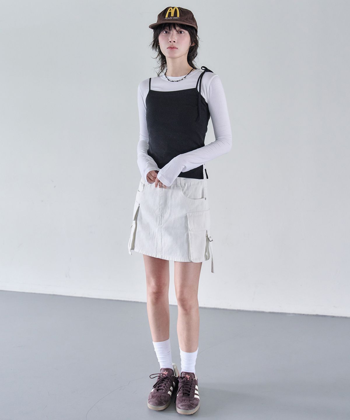 데케트 우먼(DECET WOMEN) Cargo Mini Skirt DCSK004Ivory