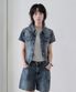 Western Slim Denim Short Shirts DCWSH002BlueA