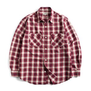 W23 OMBRE PLAID WORK SHIRT (red)