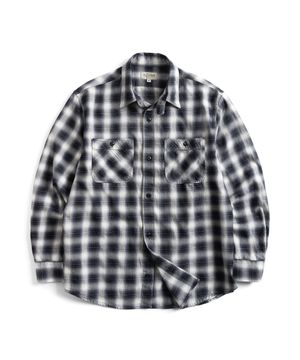 W23 OMBRE PLAID WORK SHIRT (black)