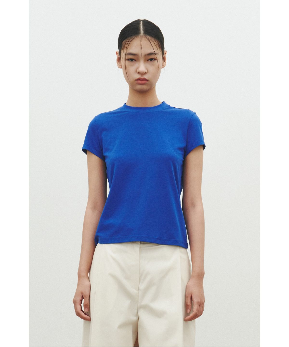 래코드(RECODE) Fitted Cap Sleeve T-shirts_RQTAX25599BUX