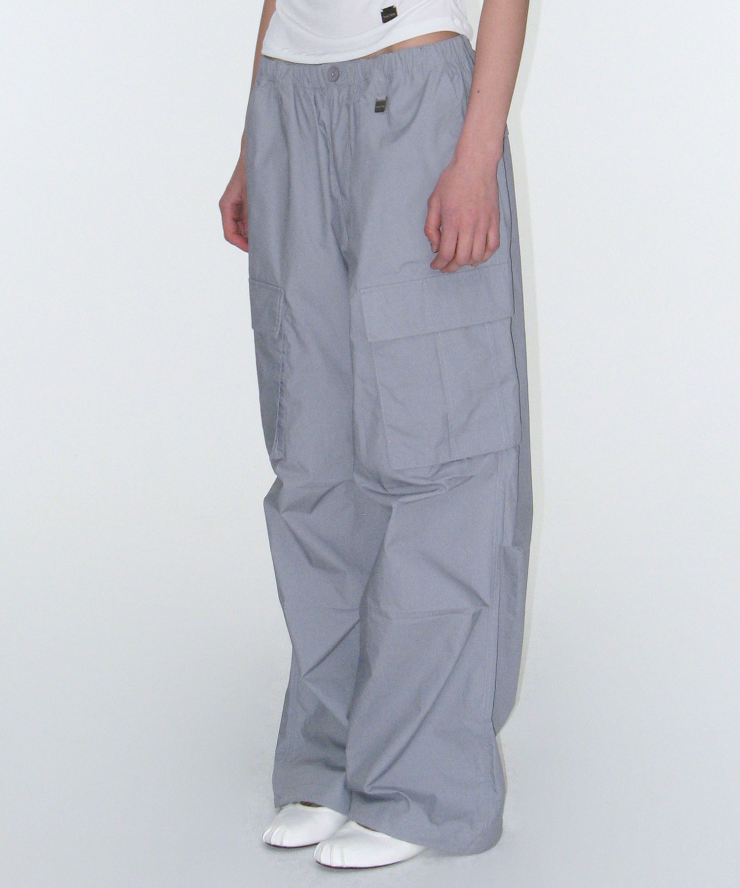 ★ROCKCAKE★ PARACHUTE CARGO STRING PANTS MUSINSA | ROCKCAKE Parachute Cargo String Pants - Gray